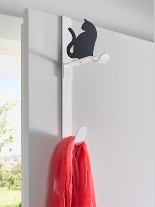 Portemanteau de porte métal - helline home - Blanc-noir