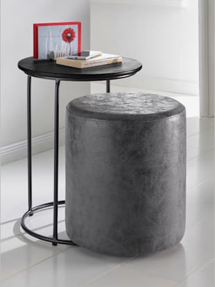 Tabouret et desserte en un - helline home - Gris-noir