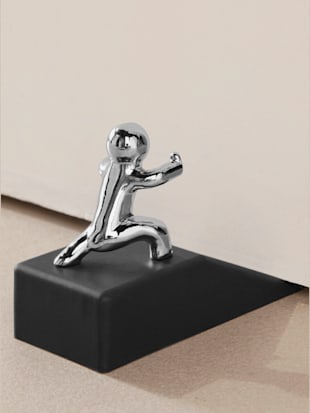 Butoir de porte pour bloquer les portes - helline home - Noir-couleur Argenté
