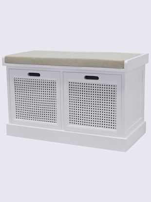 Banc bois massif de paulownia - helline home - Blanc