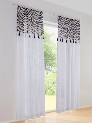 Store décoratif store imprimé - helline home - Couleur Ivoire-noir