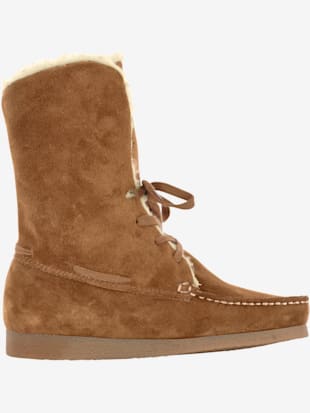 Bottines cuir velours vachette doux - - Ambre