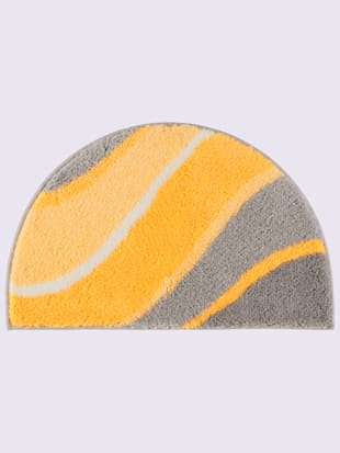 Tapis de bain acrylique facile d'entretien - helline home - Jaune-gris