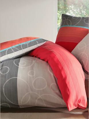 Linge de lit renforcé de qualité - helline home - Gris-rouge
