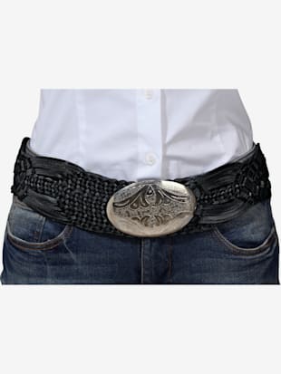 Ceinture cuir vachette de qualité - - Noir