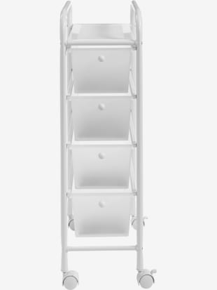 Étagère à tiroirs métal de qualité et plastique - helline home - Blanc