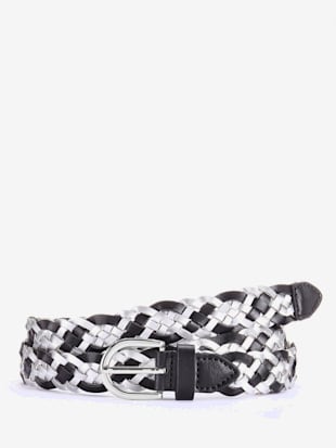 Ceinture tressée coupe personnalisée grâce à l'aspect tressé - LASCANA - Couleur Argenté-noir