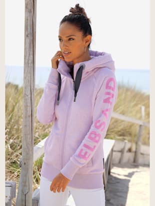 Veste sweat grande capuche doublée - Elbsand - Parme Chiné