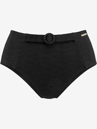 Bas de maillot de bain taille haute matière structurée aux couleurs tendances - Sunseeker - Noir