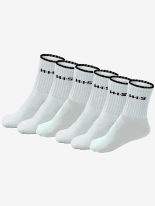 chaussettes de sport socquettes de sport pour elle et lui - h.i.s - blanc
