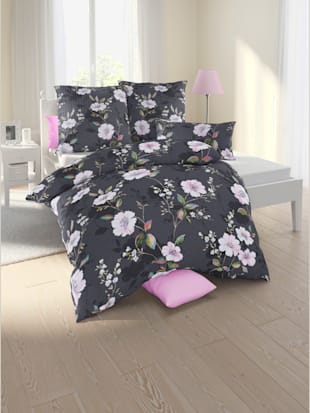 Linge de lit renforcé lisse - Biberna - Anthracite Imprimé