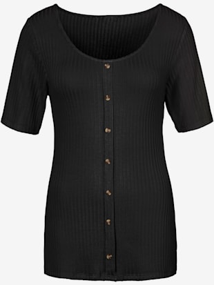 T-shirt mélange de viscose extensible - Vivance - Noir, Taupe