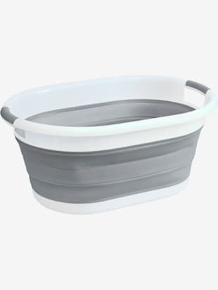 Panier à linge plastique robuste - helline home - Blanc-gris