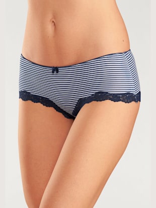 Panty lot de 3 panties lascana - LASCANA - Marine À Pois, À Rayures, Uni