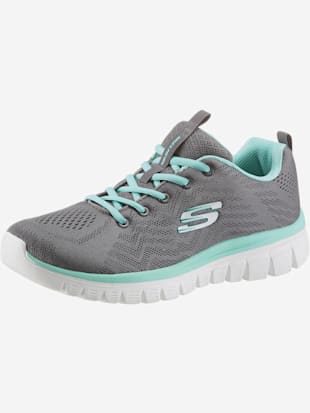 Baskets dessus textile souple - Skechers - Gris-menthe