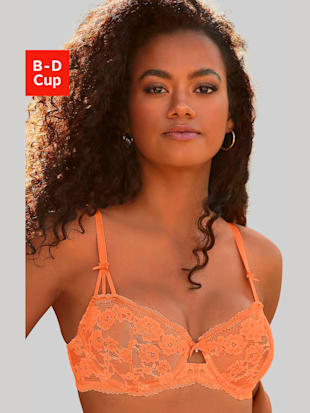 Soutien-gorge à armatures féminin avec nœud décoratif et petite découpe au centre devant - LASCANA -