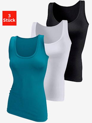 Chemise lot de 3 débardeurs vivance - vivance active - Pétrole, Noir, Blanc