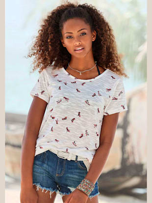 Lot de 2 t-shirts vivance - Vivance - Marine À Motifs, Blanc À Motifs