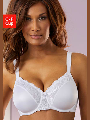 Soutien-gorge minimiseur soutien-gorge à armatures féminin avec dentelle florale - Triumph - Blanc