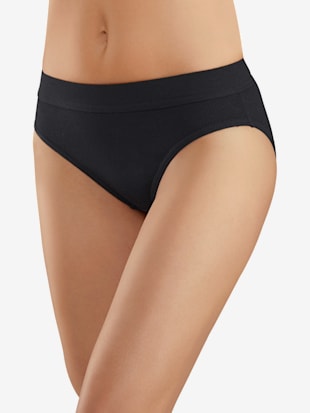 Slip gainant qualité très extensible avec bords-côtes larges - petite fleur - Noir