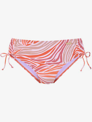 bas de maillot de bain imprimé animal - sunseeker - blanc-rose-orange
