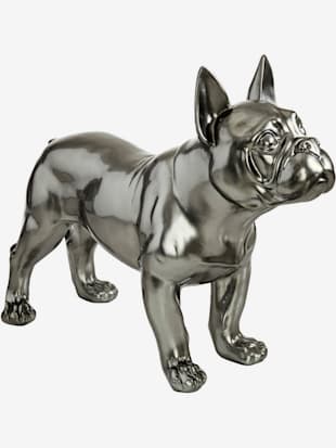 Chien décoratif bouledogue figurine chien, représentation fidèle - helline home - Gris Argenté