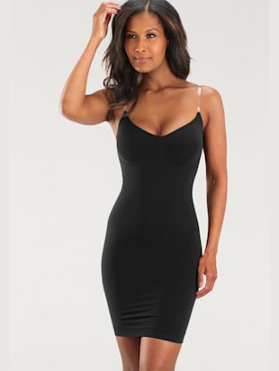 Robe modelante avec bretelles transparentes - LASCANA - Noir