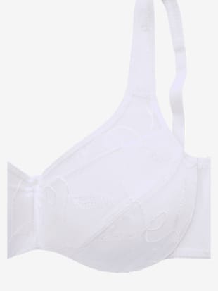 Soutien-gorge minimiseur à armatures - petite fleur - Pétrole + Blanc