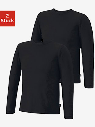 Lot de 2 t-shirts manches longues - H.I.S - Noir