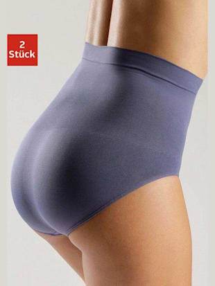 Slip gainant slip taille haute sculptant pour une silhouette affinée - petite fleur - Marine + Blanc