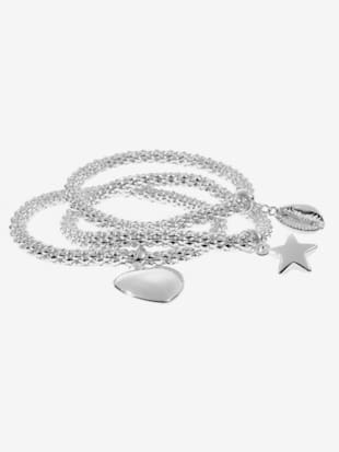 Ensemble bracelet bandes élastiques - LASCANA - Couleur Argenté