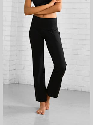 panty pantalon jazz avec logo imprimé - lascana active - noir