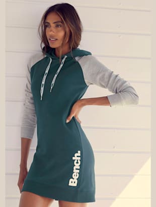 Robe en matière sweat robe sweat avec logo imprimé - Bench. - Vert Foncé-gris