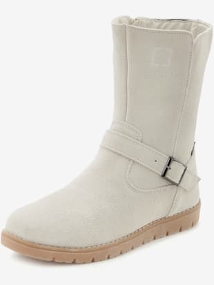 Botte d'hiver bottines d'hiver en cuir de qualité - Elbsand - beige