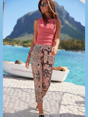 Débardeur côtelé encolure ronde - LASCANA - Corail