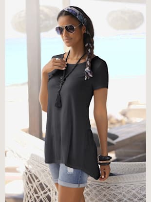 T-shirt large encolure ronde - LASCANA - Noir