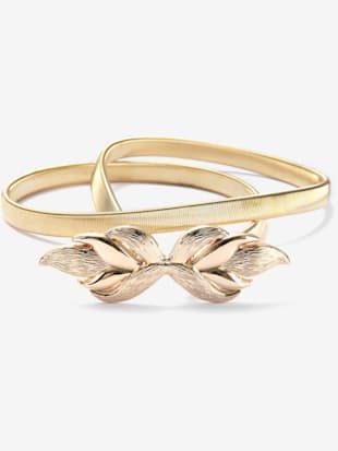 Ceinture+decorative+et+extensible+avec+boucle+plume+tendance+-+LASCANA+-+couleur+dore