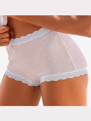 Slips qualité côtelée douce au design tendance - LASCANA - Rose Chiné, Crème