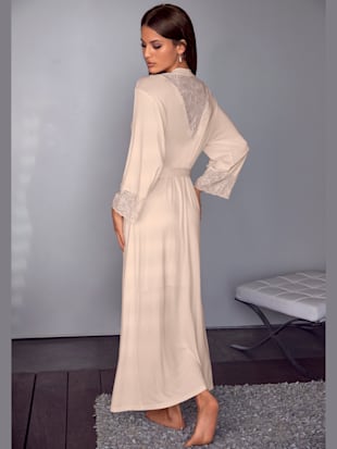 Élégant kimono maxi avec détails en dentelle - LASCANA - Crème