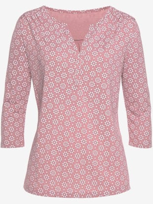 T-shirt à manches 3/4 lot de 2 t-shirts lascana - LASCANA - Vieux Rose, Bleu