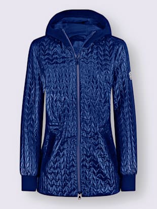 Doudoune avec détails en velours élégants -  - bleu roi