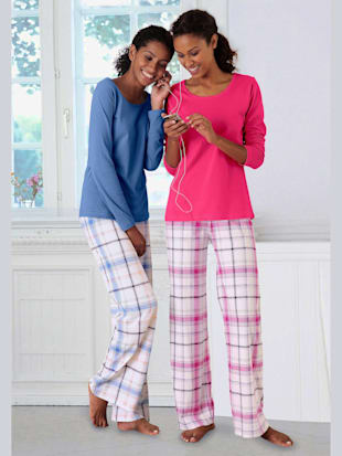 Lot de 2 pyjamas à carreaux - Arizona - Bleu À Carreaux, Mûre À Carreaux