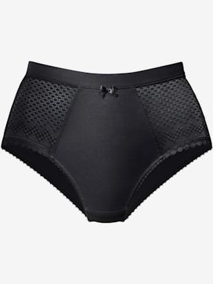Slip féminin taille haute en coton durable - LASCANA - Noir