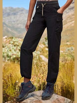 pantalon de trekking facile à enfiler - lascana active - noir