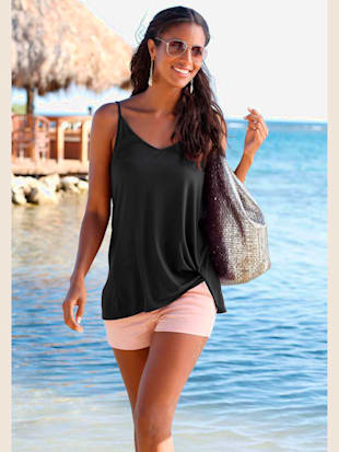 Haut de plage encolure en v - LASCANA - Noir