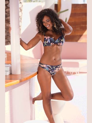 Haut de maillot de bain à armatures design floral - LASCANA - Anthracite Imprimé