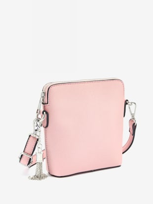 Sac en bandoulière houppe argentée amovible - Vivance - Rose