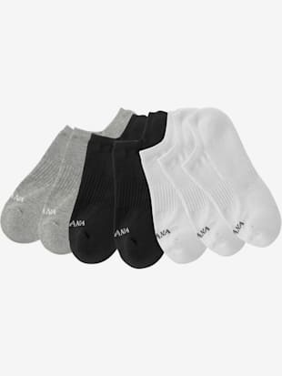 socquettes sportives avec semelle en éponge chaude - lascana active - 3x blanc, 2x noir, 2x gris chiné