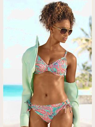 Bas de maillot de bain imprimé, effet de couleur différent pour chaque pièce - Venice Beach - Menthe