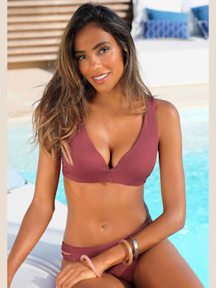 Haut de bikini triangle tissu structuré tendance - Sunseeker - Rouille